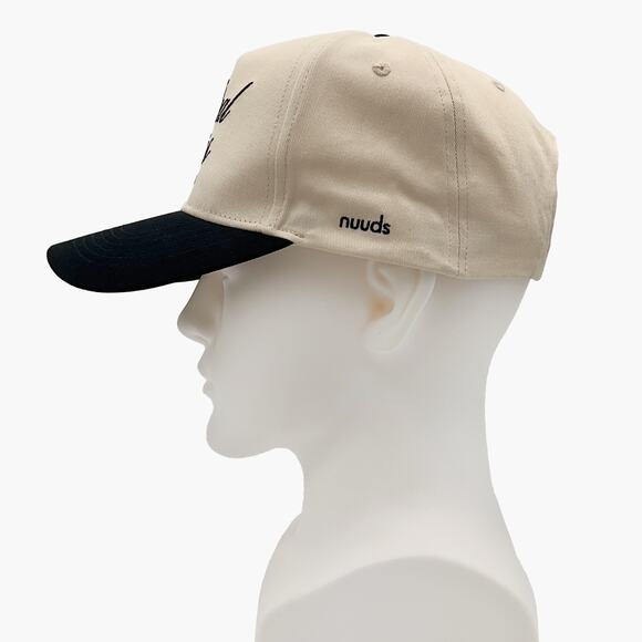 NWOT NUUDS "Real Bodies" Unisex Snapback Hat (Black/Cream | O/S) - Picture 5 of 11